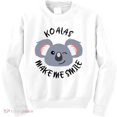 Koala Eating Eucalyptus Ironic Saying Bear Gift Kids Sweatshirt