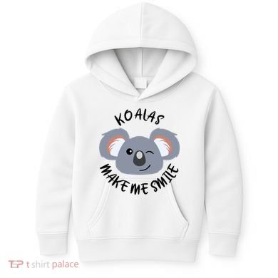 Koala Eating Eucalyptus Ironic Saying Bear Gift Kids Hoodie