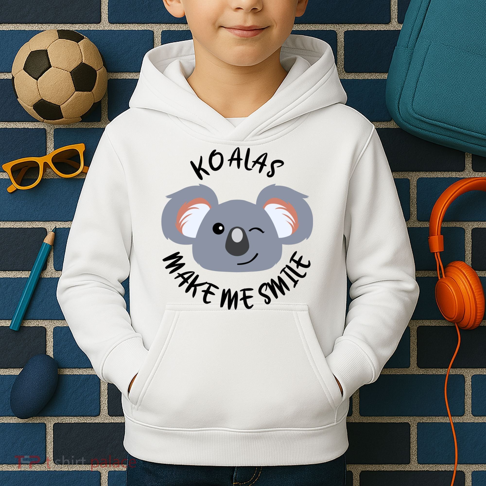Koala Eating Eucalyptus Ironic Saying Bear Gift Kids Hoodie