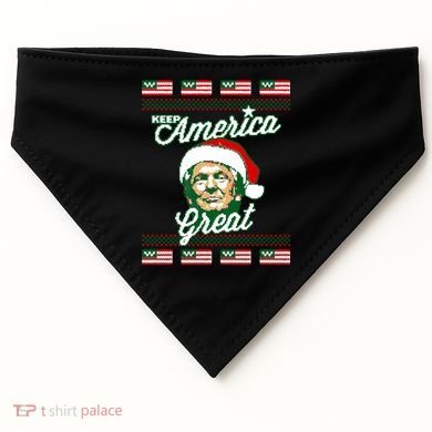 Keep America Great Ugly Christmas Sweater USA-Made Doggie Bandana