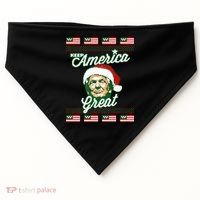 Keep America Great Ugly Christmas Sweater USA-Made Doggie Bandana thumb 0