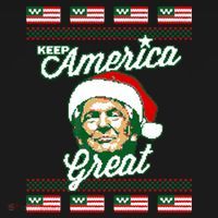 Keep America Great Ugly Christmas Sweater Button thumb 1