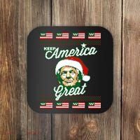 Keep America Great Ugly Christmas Sweater Coaster thumb 0
