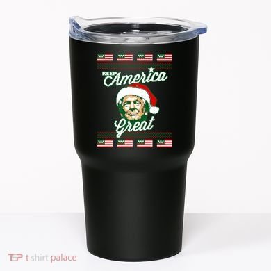 Keep America Great Ugly Christmas Sweater Tumbler