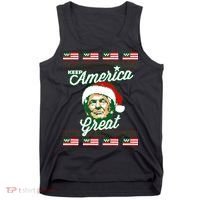 Keep America Great Ugly Christmas Sweater Tank Top thumb 0