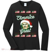 Keep America Great Ugly Christmas Sweater Women's Long Sleeve Shirt thumb 0