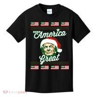 Keep America Great Ugly Christmas Sweater Kids T-Shirt thumb 0