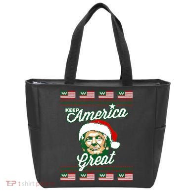 Keep America Great Ugly Christmas Sweater Tote Bag
