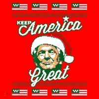 Keep America Great Ugly Christmas Sweater Santa Hat thumb 1