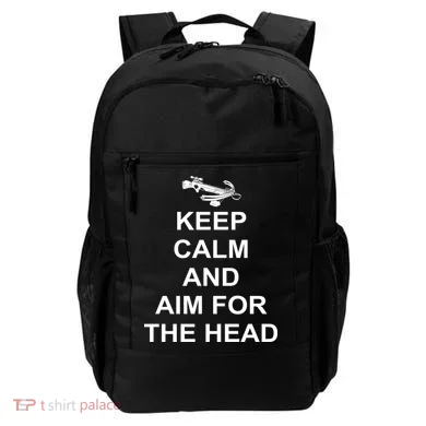 Keep Calm and Aim For The Head Backpack