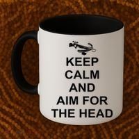 Keep Calm and Aim For The Head Coffee Mug thumb 2