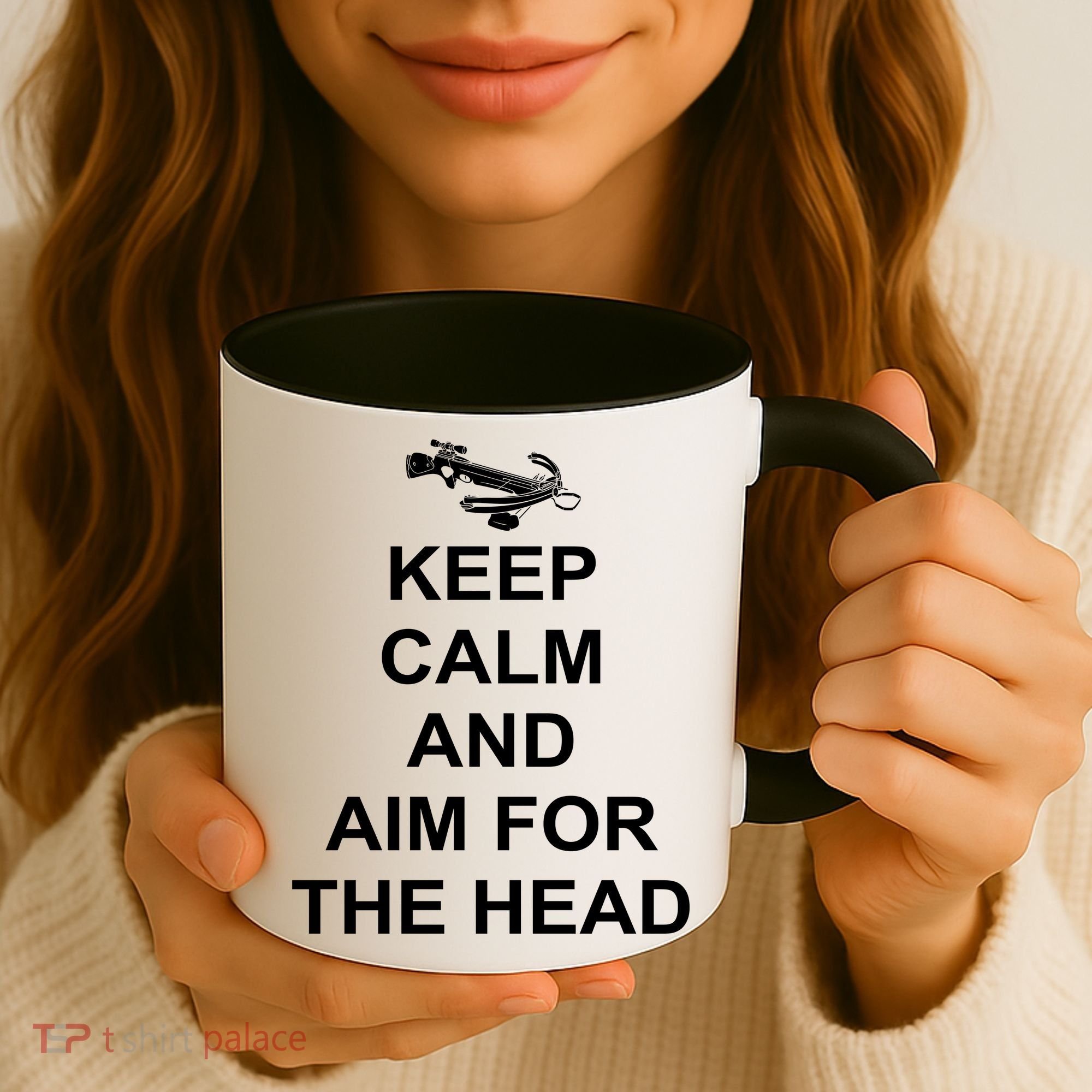 Keep Calm and Aim For The Head Coffee Mug