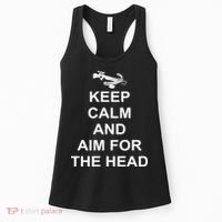 Keep Calm and Aim For The Head Women's Tank Top thumb 0