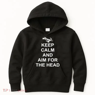 Keep Calm and Aim For The Head Kids Hoodie