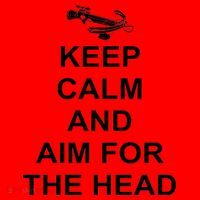 Keep Calm and Aim For The Head Santa Hat thumb 1