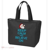 Keep Calm And Believe On Santa Christmas Tote Bag thumb 3