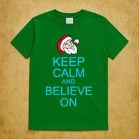 Keep Calm And Believe On Santa Christmas T-Shirt thumb 5