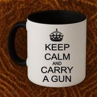 Keep Calm and Carry a Gun Coffee Mug thumb 2
