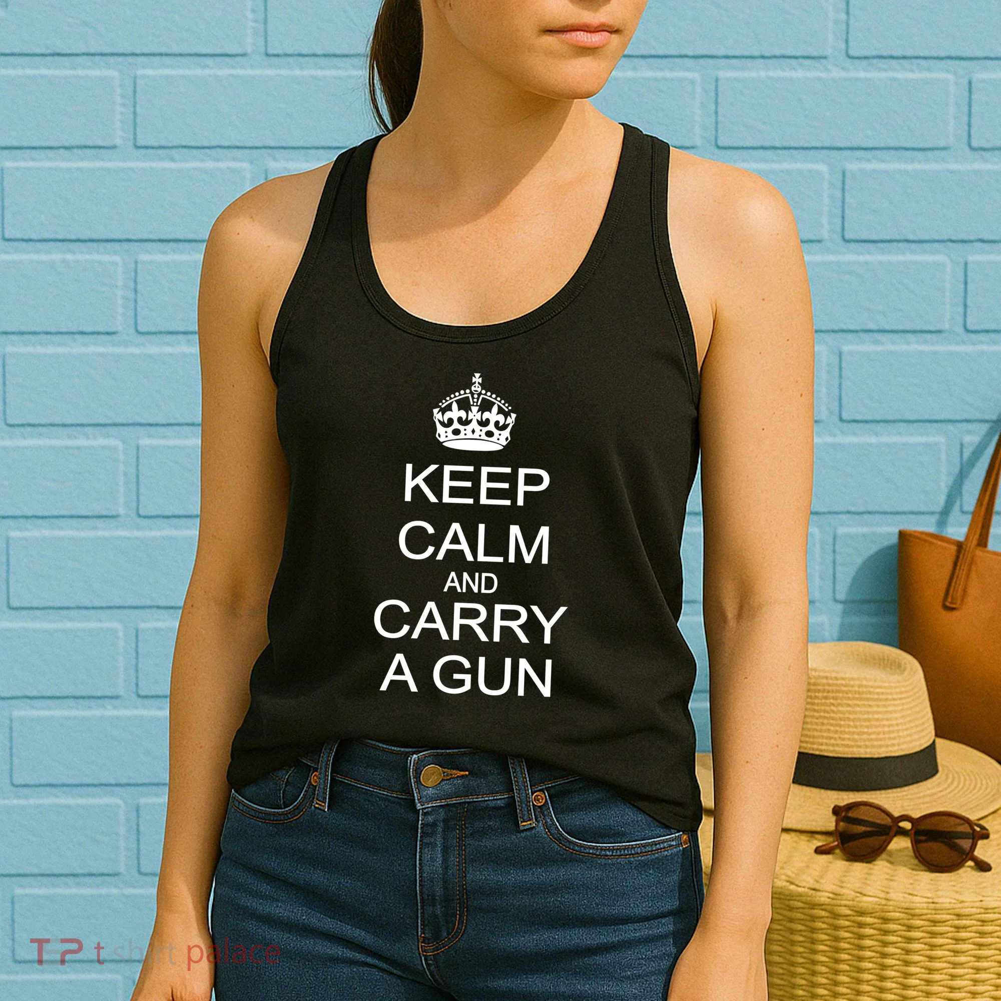 Keep Calm and Carry a Gun Women's Tank Top