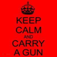 Keep Calm and Carry a Gun Santa Hat thumb 1