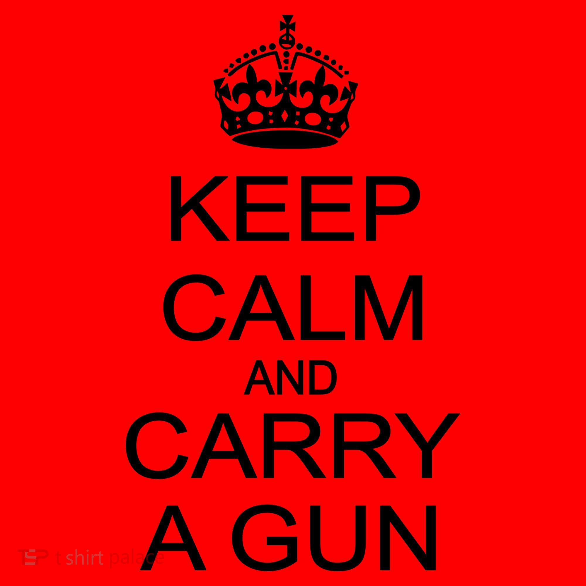 Keep Calm and Carry a Gun Santa Hat
