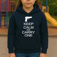 Keep Calm And Carry One Kids Hoodie thumb 3