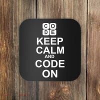 Keep Calm and Code On Coaster thumb 0