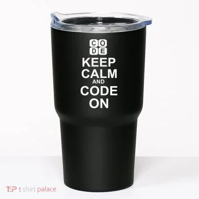 Keep Calm and Code On Tumbler
