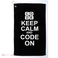 Keep Calm and Code On Golf Towel thumb 0