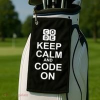 Keep Calm and Code On Golf Towel thumb 2