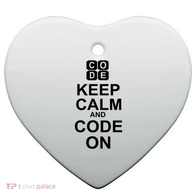 Keep Calm and Code On Ceramic Ornament
