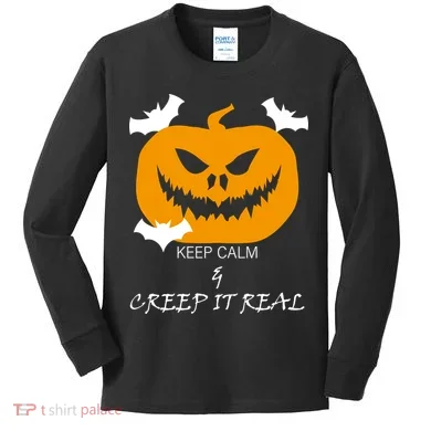 Keep Calm and Creep It Real Kids Long Sleeve Shirt