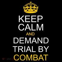 Keep Calm and Demand Trial By Combat Backpack thumb 2