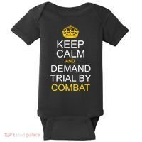 Keep Calm and Demand Trial By Combat Baby Bodysuit thumb 0