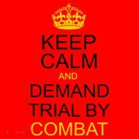 Keep Calm and Demand Trial By Combat Santa Hat thumb 1