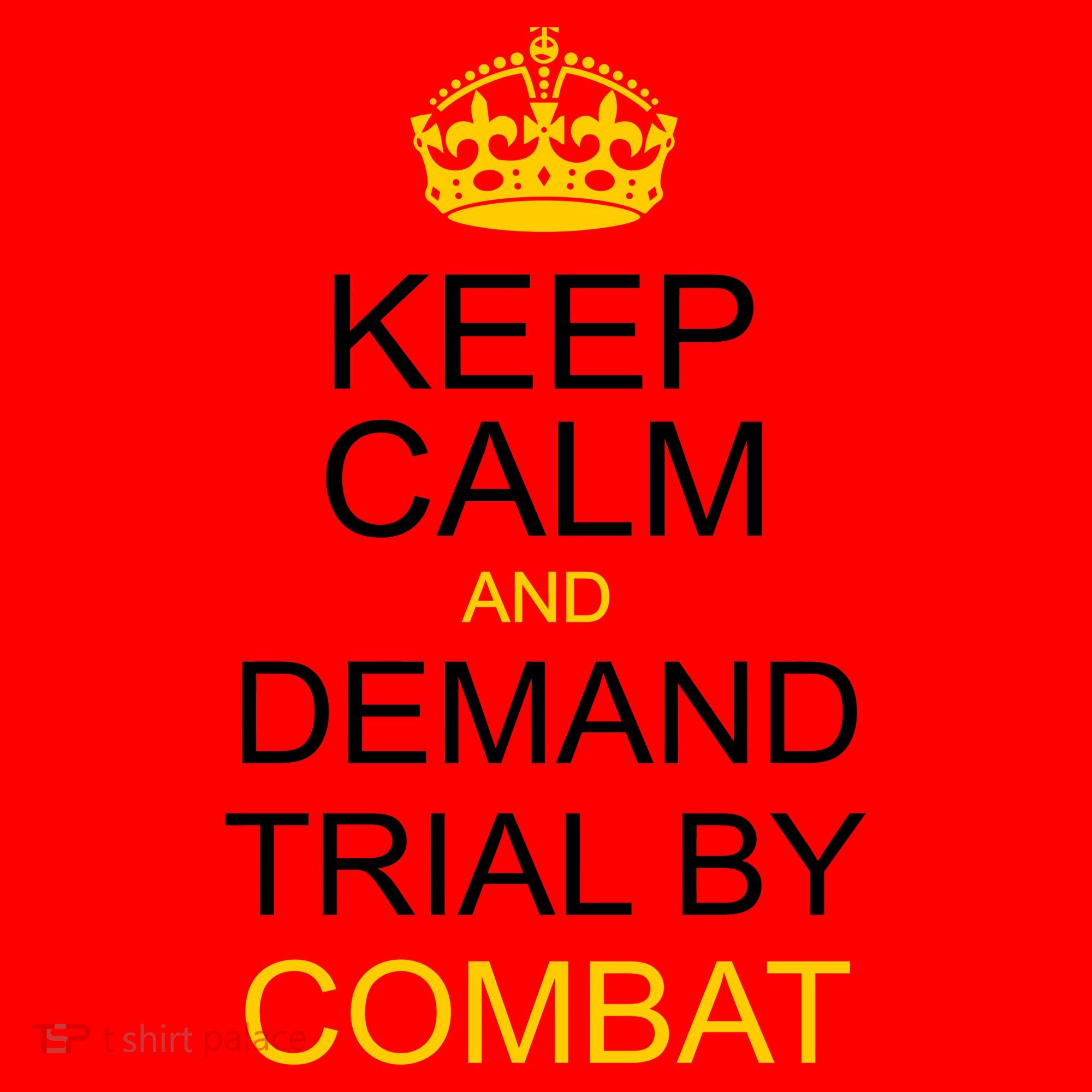 Keep Calm and Demand Trial By Combat Santa Hat