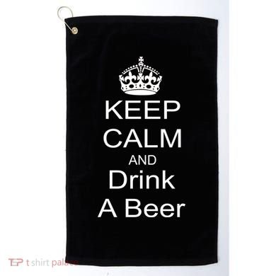 Keep Calm and Drink Beer Golf Towel