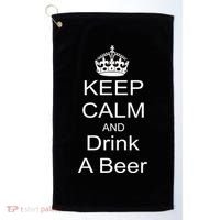 Keep Calm and Drink Beer Golf Towel thumb 0