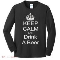 Keep Calm and Drink Beer Kids Long Sleeve Shirt thumb 0