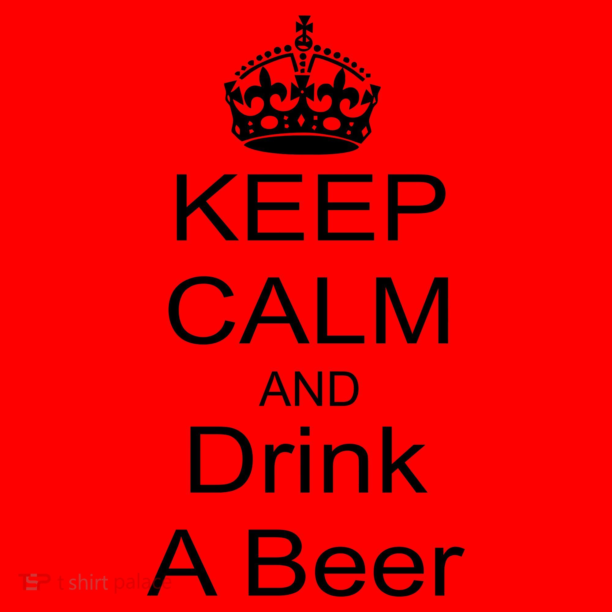 Keep Calm and Drink Beer Santa Hat