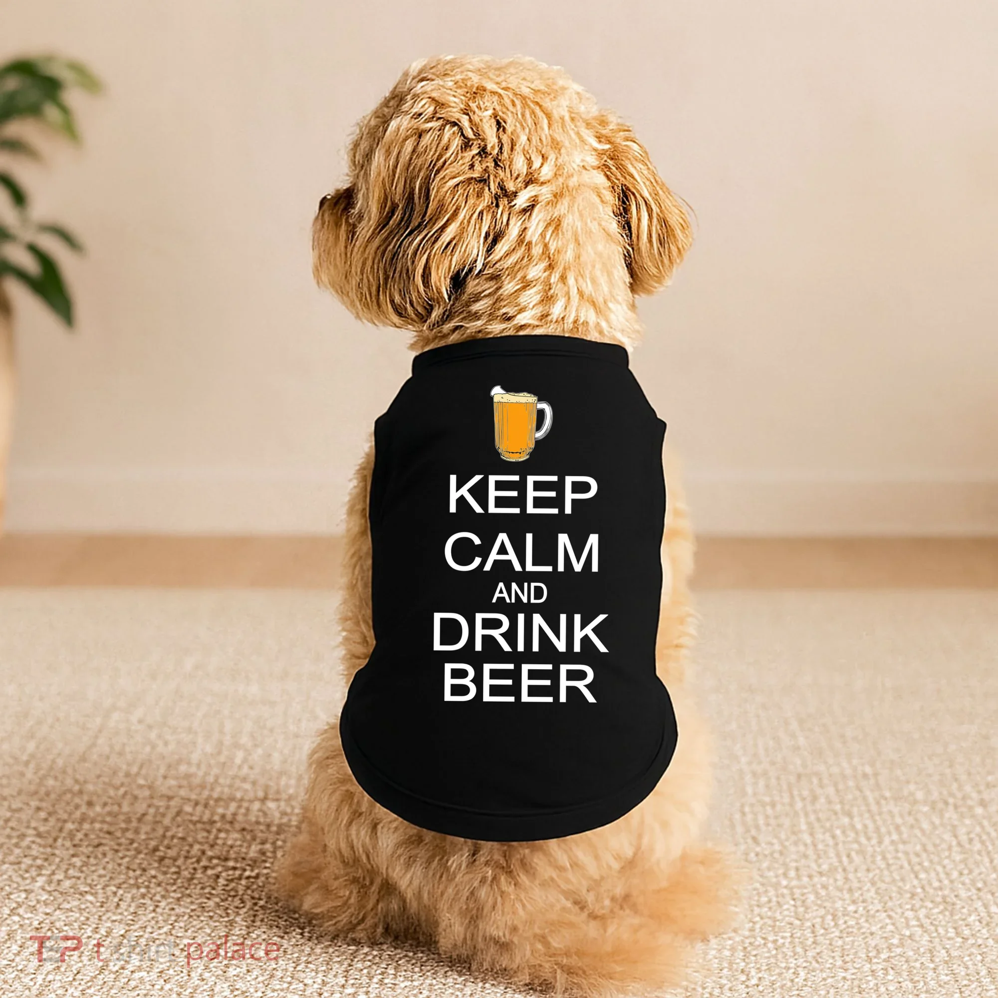 Keep Calm And Drink Beer Pitcher Doggie Tank
