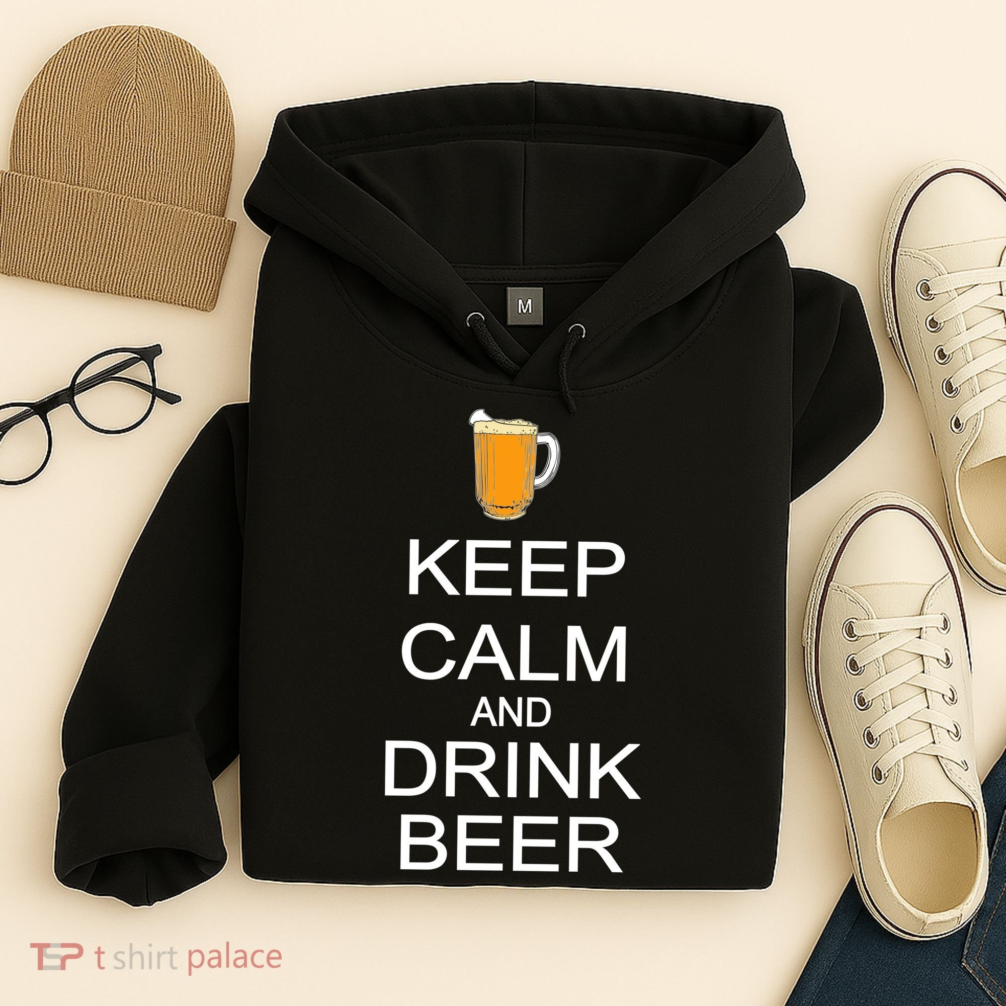 Keep Calm And Drink Beer Pitcher Hoodie