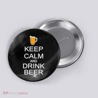 Keep Calm And Drink Beer Pitcher Button thumb 0
