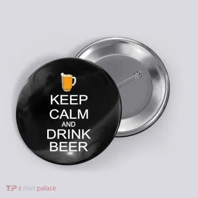 Keep Calm And Drink Beer Pitcher Button