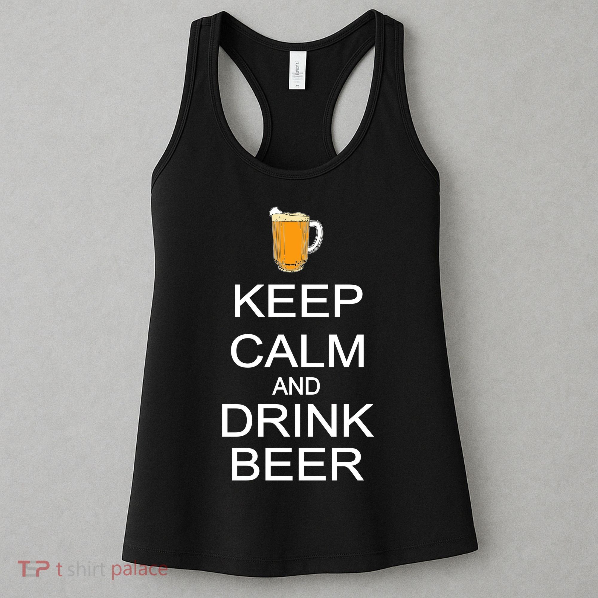 Keep Calm And Drink Beer Pitcher Women's Tank Top