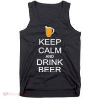 Keep Calm And Drink Beer Pitcher Tank Top thumb 0