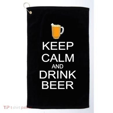 Keep Calm And Drink Beer Pitcher Golf Towel