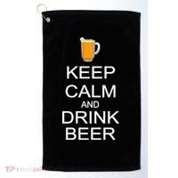Keep Calm And Drink Beer Pitcher Golf Towel thumb 0