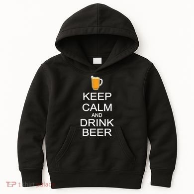 Keep Calm And Drink Beer Pitcher Kids Hoodie