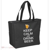Keep Calm And Drink Beer Pitcher Tote Bag thumb 2
